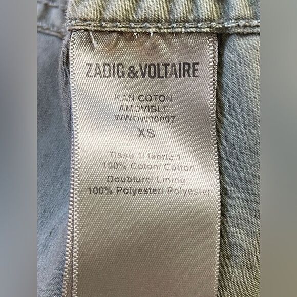 Zadig & Voltaire parka jacket in military green with pink puffer liner. NWT - Picture 14 of 15